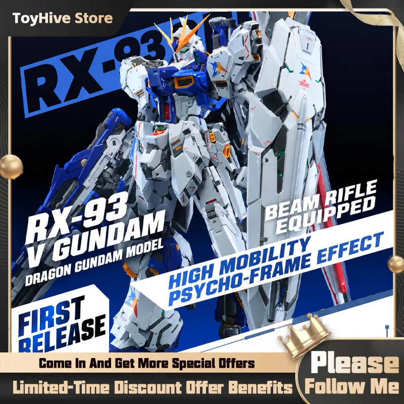 【In Stock】Dragon Tiger Model Fukuoka Nu RX-93FF 1/100 Scale GK STYLE Assembly Model Kit Anime Action Figure Collection Mecha Toy
