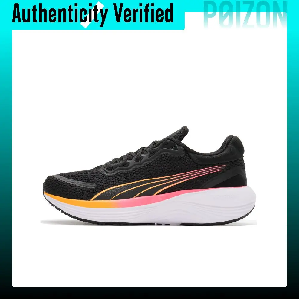 PUMA SCEND PRO Slip Resistant Abrasion Resistant Low top Running Shoes Unisex Black Orange 378776-26