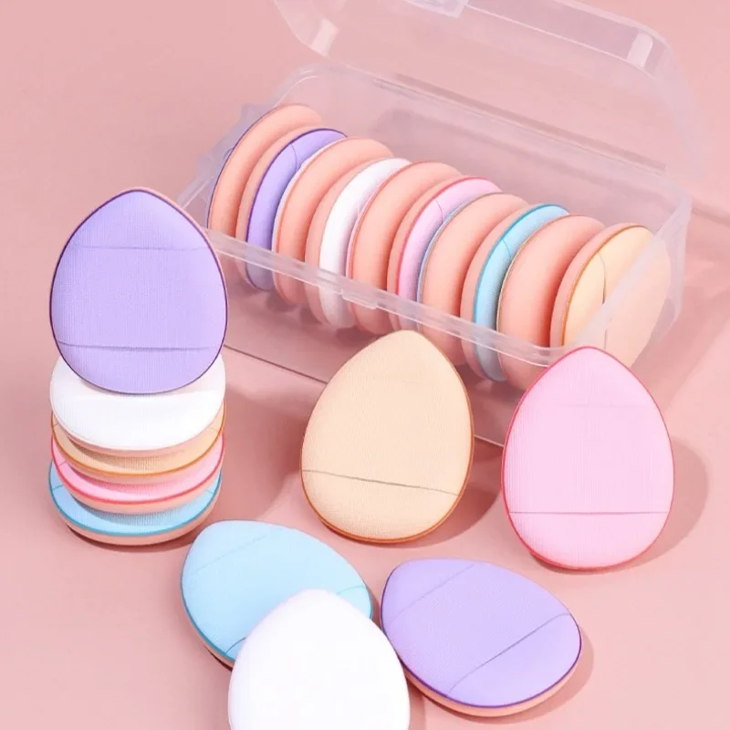 6pcs Mini Finger Powder Puff Makeup Sponge For Foundation Reusable Loose Powder Puff Suitable For Women's Makeup Functional Tool