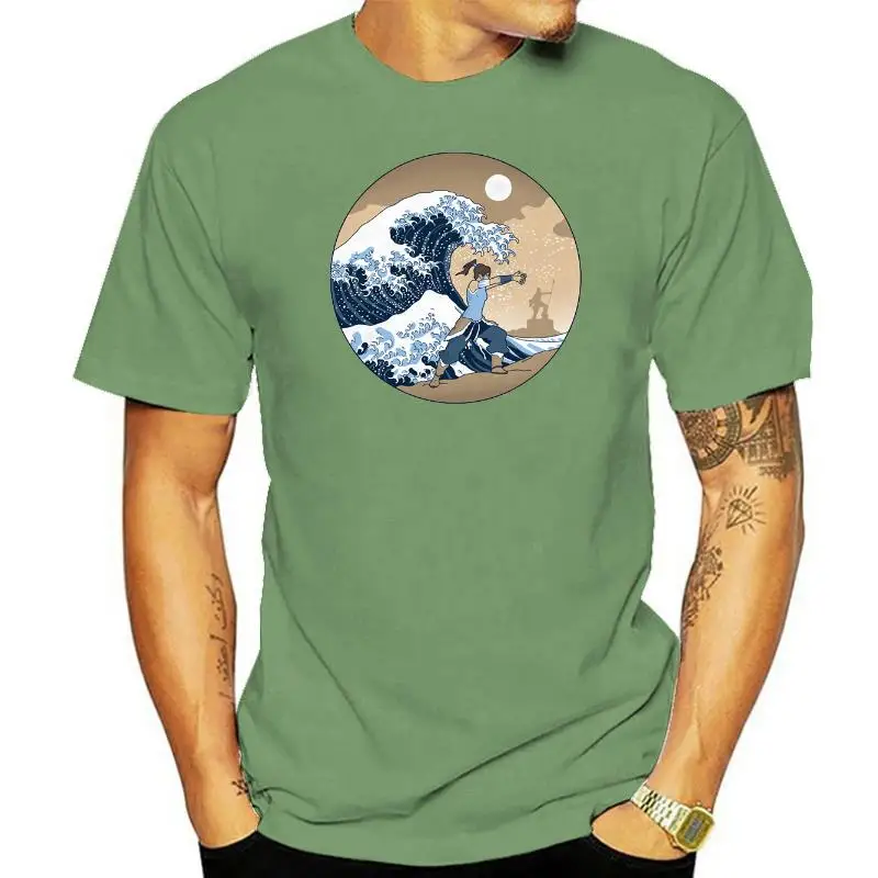 New Men's T-shirt The Wave Bender Korra Avatar Awesome Tshirt Hip Hop Tees Tops Youth Harajuku Streetwear