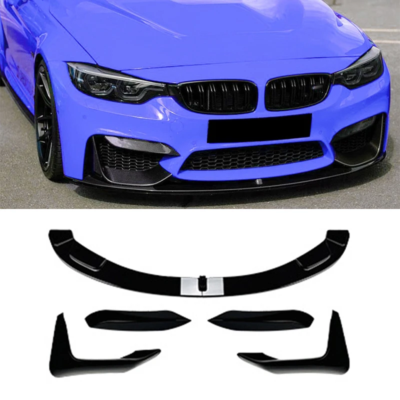 

Front Bumper Lip Spoiler Diffuser Splitters Body Kit Aprons Cover Guard For BMW 3Series 4Series M3 M4 F80 F81 F82 F83 2015-2020