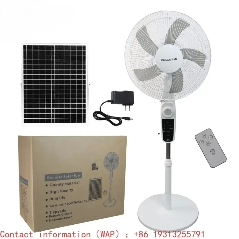 【Factory Price】Solar Lighting Fan Remote Control Can Shake Four Wind Speed Long Life Battery Operated 12v 16 Inch Rechargeable F