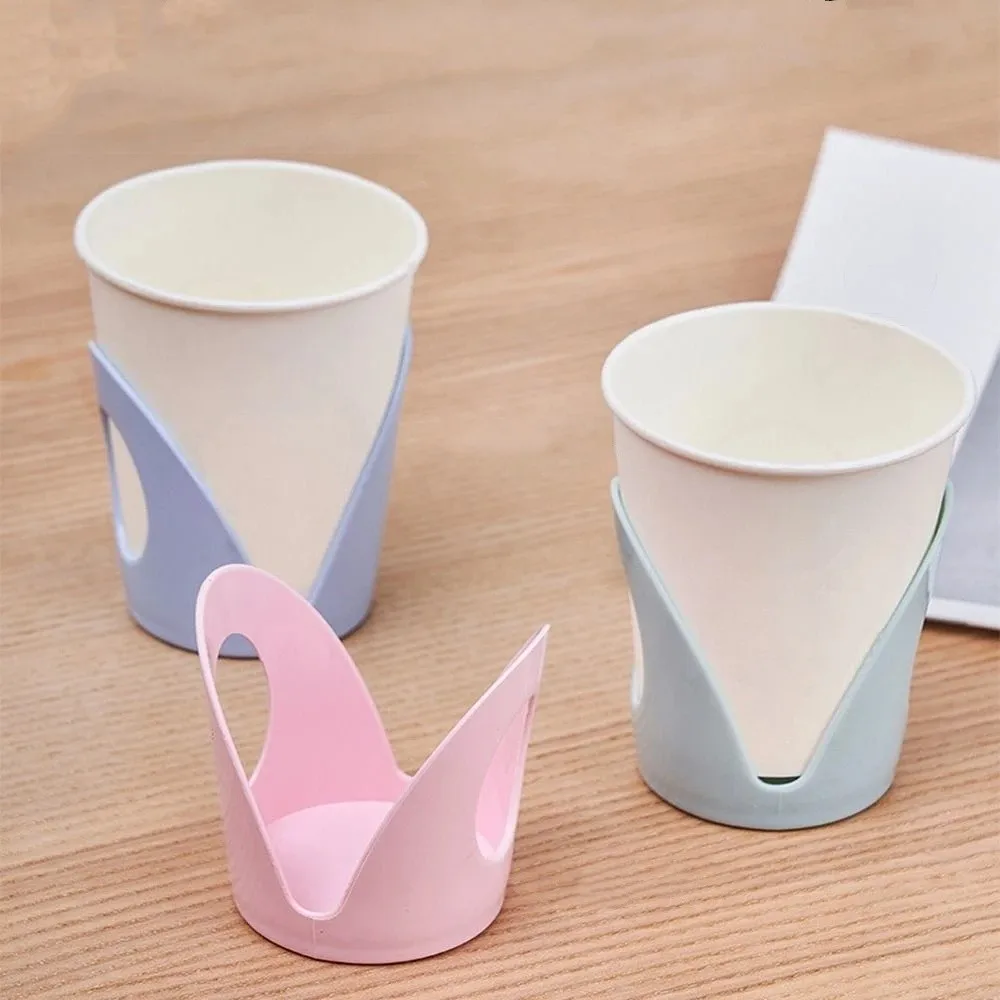 4Pcs Creative Paper Cup Protective Rack Practical Stylish Drink Cup Protector Reusable Durable Paper Cup Holder Daily Use