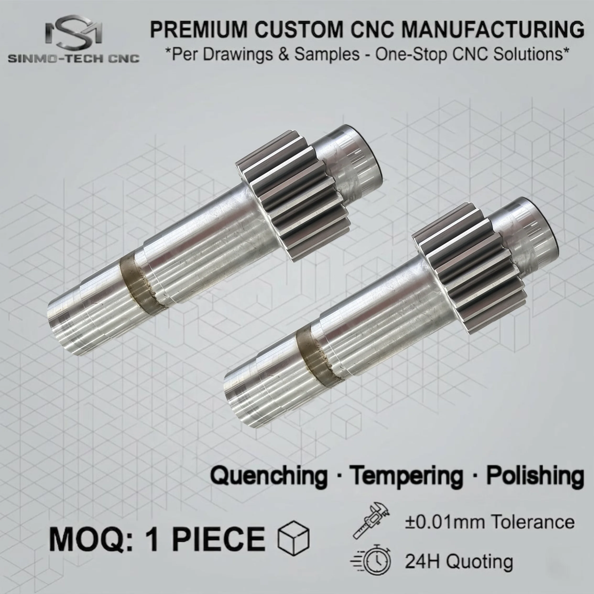 CNC Machining Service Custom Precision Milling Turning Stainless Steel Alloy Metal Parts Heat Treatment Hardening Polishing OEM