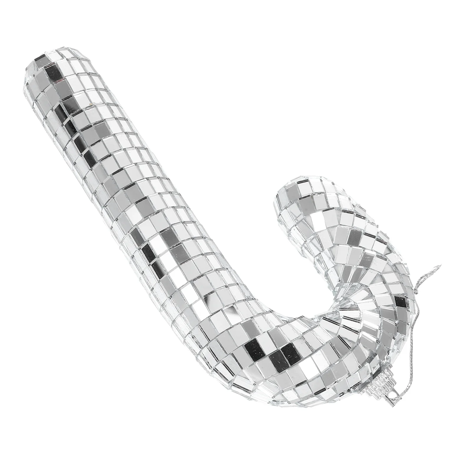 

Christmas Mirror Cane Hanging Ornament Elegant Glass Disco Candy Cane Pendant Xmas Tree Hanging Decoration Xmas Home Decor Props