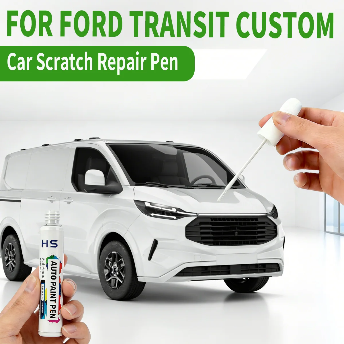 For Ford Transit Custom Scratch Removal and Paint Repair Pen Black lce White 1864 Night Blue Ingot Silver 4CG Quicksand Brown