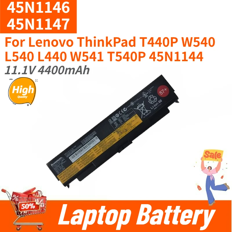 Laptop Battery 45N1146 45N1147 11.1V 4400mAh for Lenovo ThinkPad L440 W541 T440P W540 L540 T540P 45N1144 Brand-New High Quality