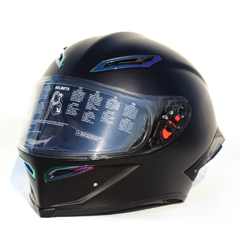 Airo New Moto Helmet Men Women DOT Approved Fiberglass Motorcycle Full Face Helmet Retro Motorbike Helmet With UV Protection