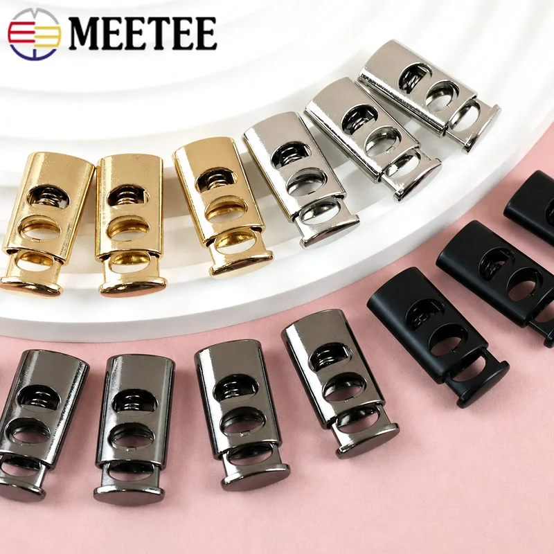 

10/20/30Pcs 12mm Metal Cord Stopper Buckle 2 Hole Elastic Rope Lock Adjust Hook Shoelace Hat Hoodies Clasp DIY Bag Accessories