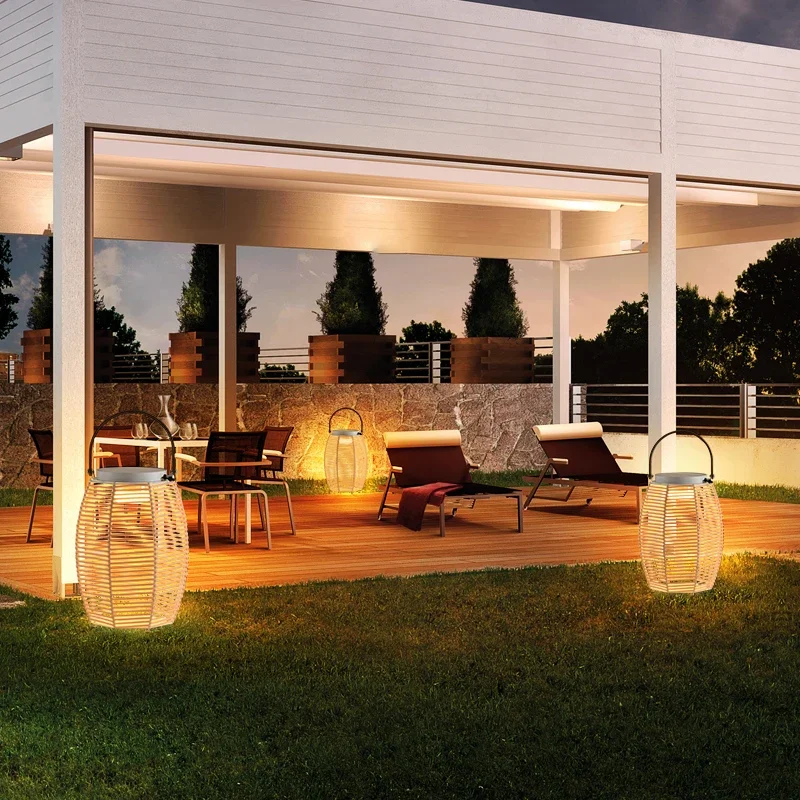 Light Villa Garden Light Outdoor Waterproof Garden Modern Simple Design Sense terrace atmosphere Solar light woven