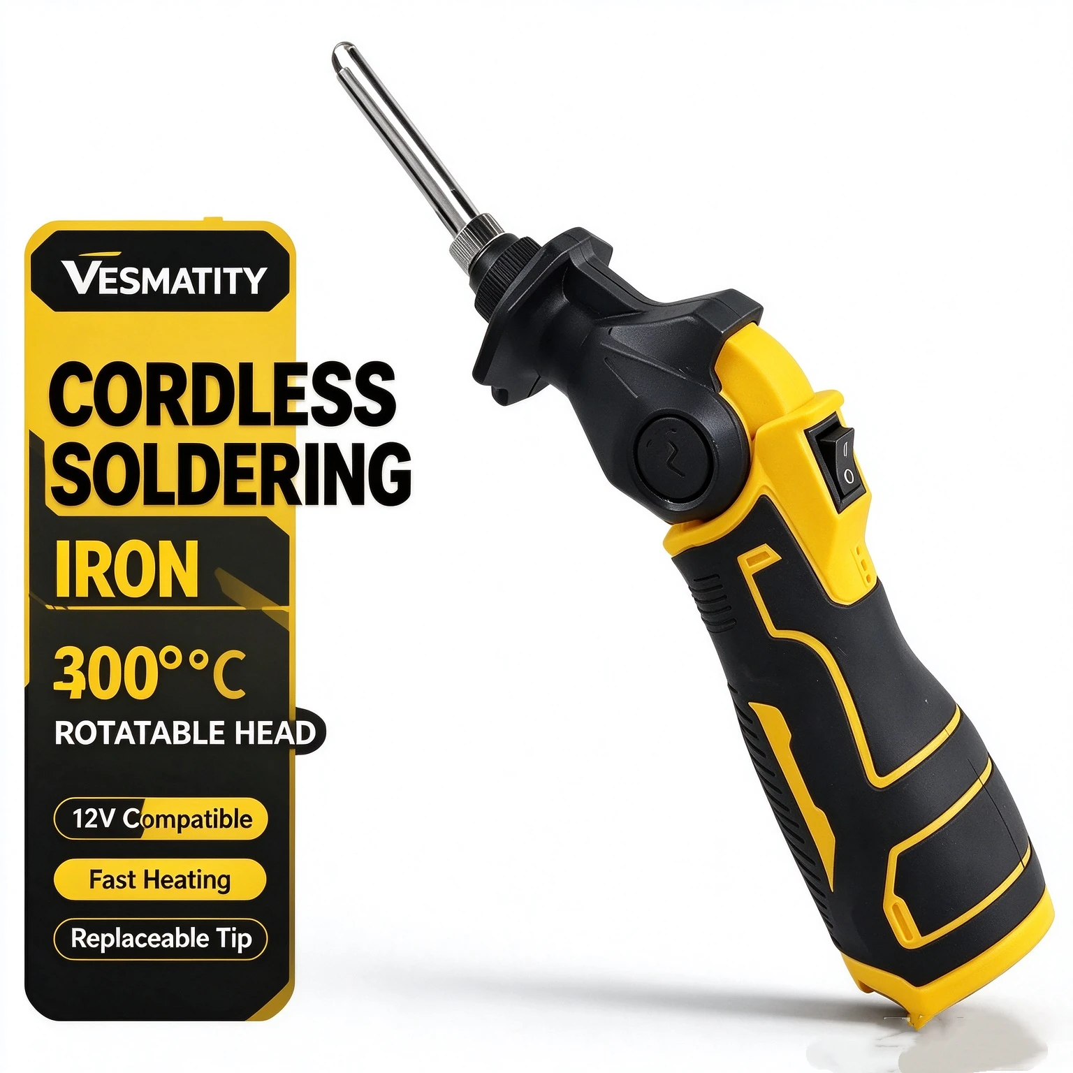 Electric Soldering Iron Cordless Fast Heating Portable Welding Tool 30W 400℃ for 12V Lithium Battery DIY Circuit Board Repair