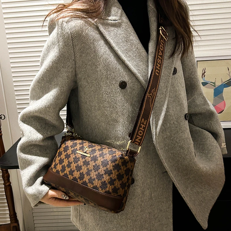 حقيبة الأم النسائية ذات سعة كبيرة في منتصف العمر، حقيبة كروس بسيطة ومتعددة الاستخدامات، حقيبة نسائية من الجلد الناعم #3