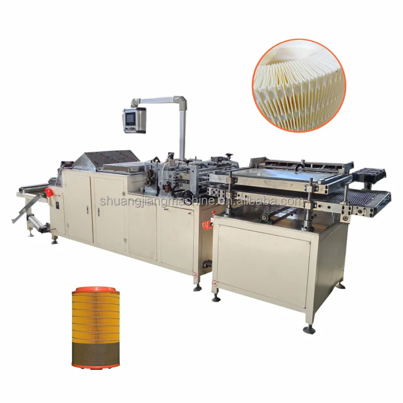 The Newest Heavy  air Filter Folding Machine Inner Core Paper Pleating Machine Industry air Filter Making Machinery