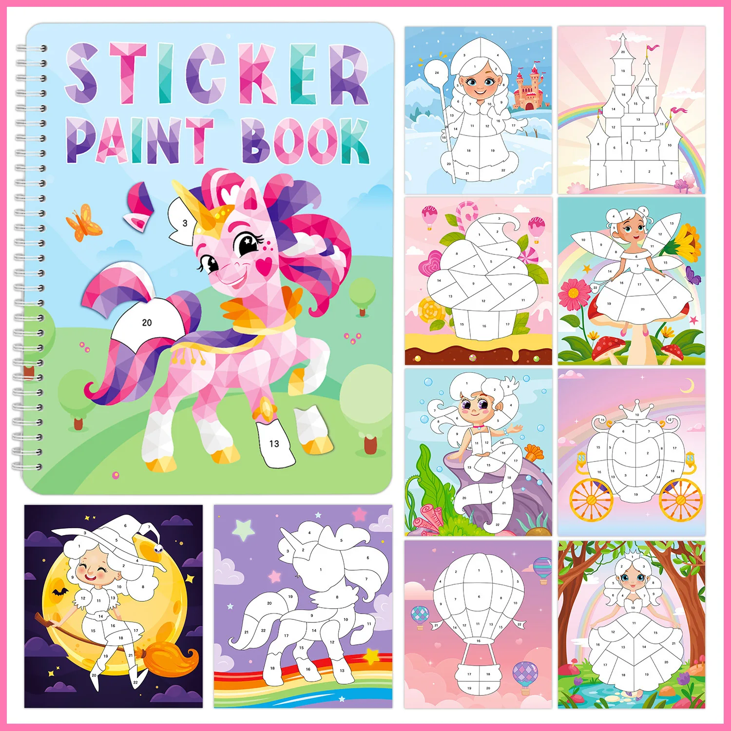 4 tipos de libro de pegatinas para niños, juguetes divertidos para niños, mejoran la cognitiva del niño