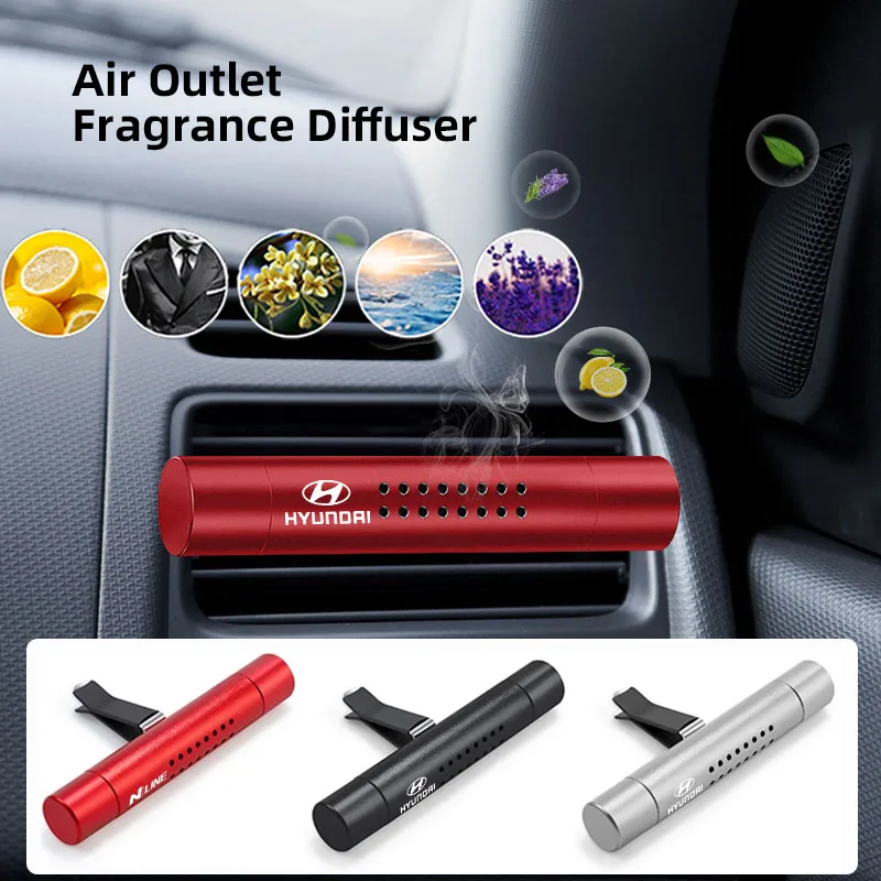 سيارة تنفيس العطور كليب الداخلية دائم العطر الناشر لشركة هيونداي جينيسيس N-LINE I10 I20 I30 I40 IX20 IX35 كونا جيتز فيلوست