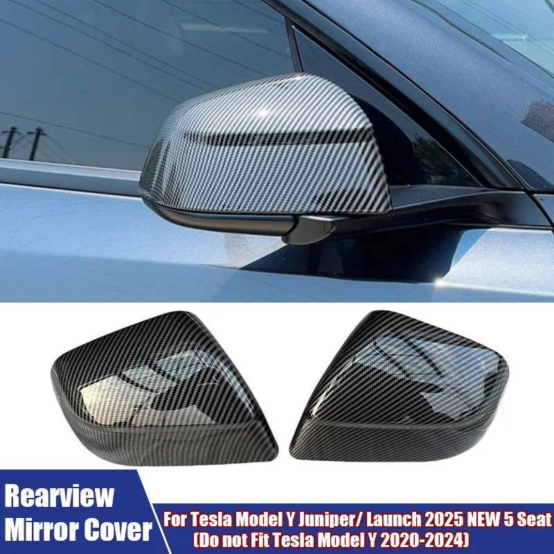 Left, Right Side Mirror Covers Car Accessories Rearview Mirror Cover Trim Fit For Tesla Model Y Juniper/ Launch 2025 NEW 5 Seat