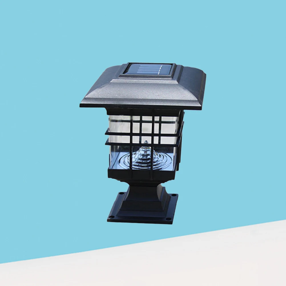 Solar Garden Light Black ABS Solar L scape Lighting Security Yard LED Outdoor Waterproof Easy Install High Conversion Panel