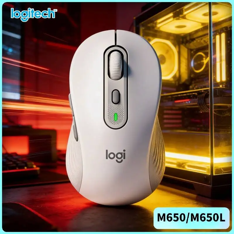 

Logitech M650/M650L Wireless Mouse - Recycled Plastic Components, Ergonomic Contour, Silent Clicks, 20-Month Bluetooth Battery