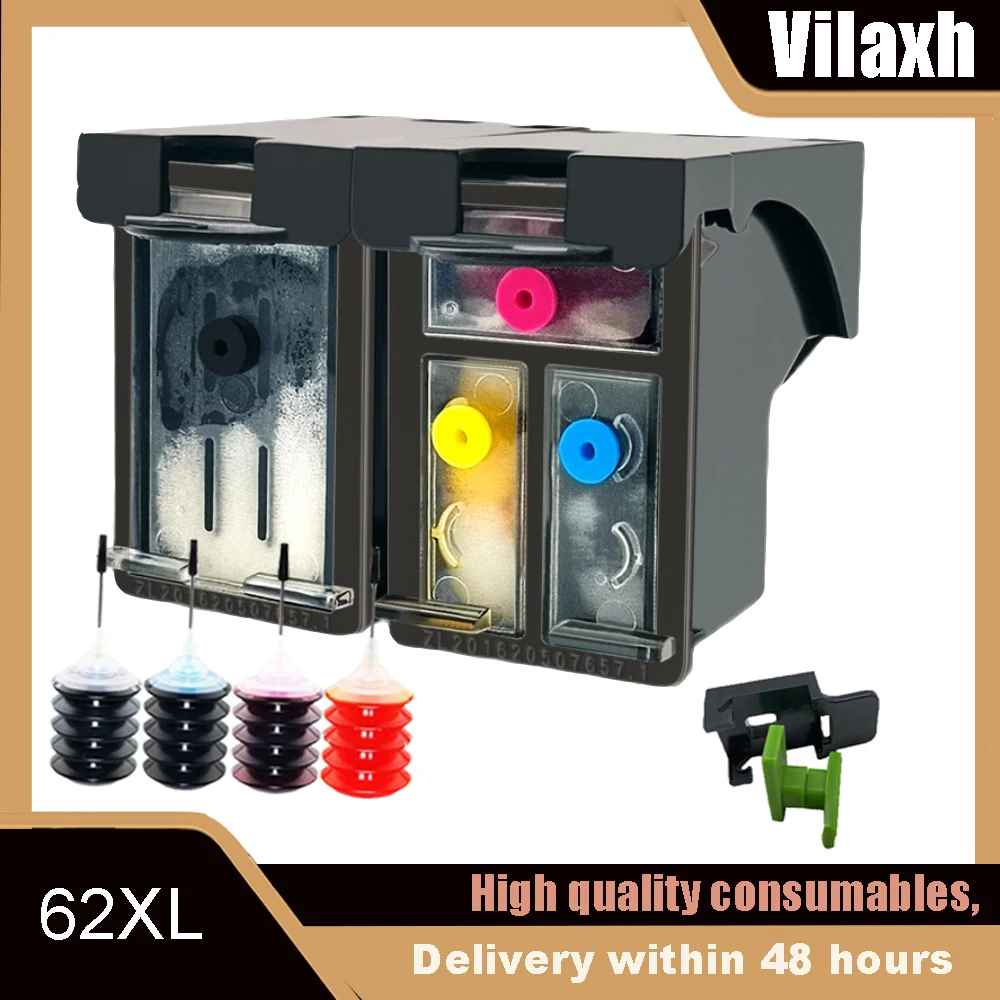 Compatible For HP 62 62XL Ink Cartridge For HP Envy 5740 5741 5742 5743 5744 5745 5746 7640 7644 7645 8000 8005  Printer