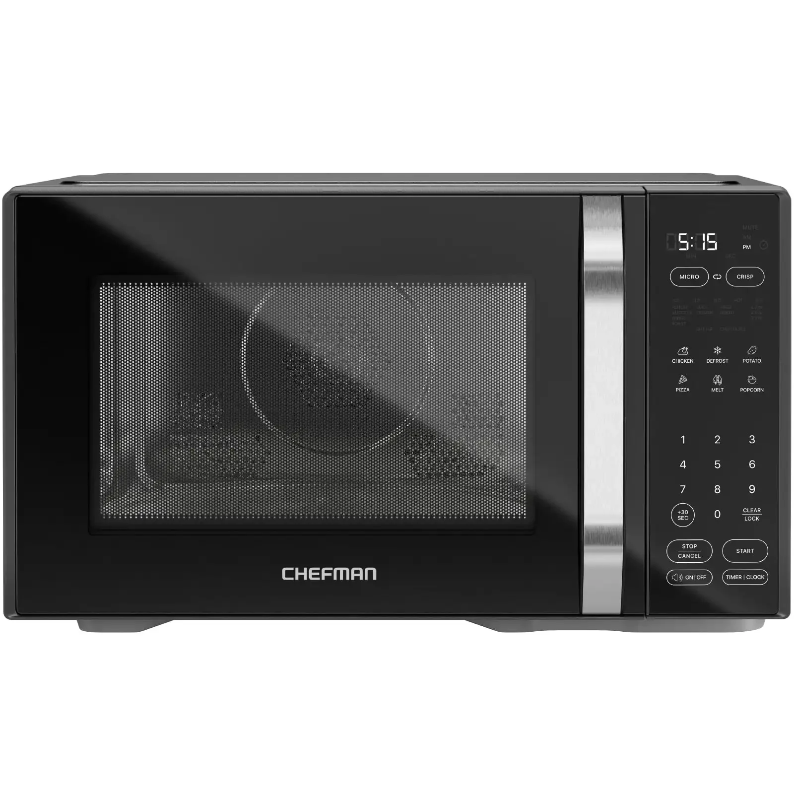 MicroCrisp Microwave + Crisper, 1.1 Cu ft, 1800W Max, Black, New