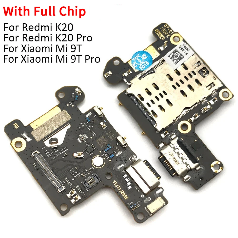 For Redmi K20 Pro USB Port Charger Dock Plug Connector Charging Board FLex Cable For Xiaomi Mi 9T Pro Microphone Board