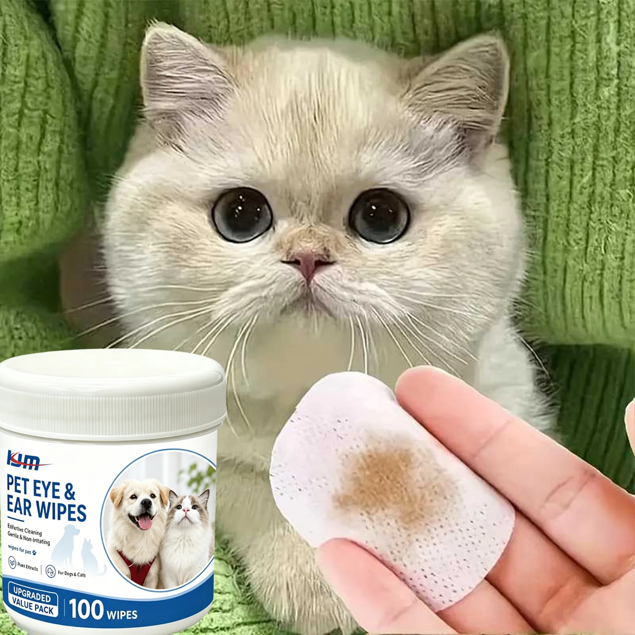 KJM 100 szt. Chusteczki do ocz – Pet Ear Cleaner recenzja i cena