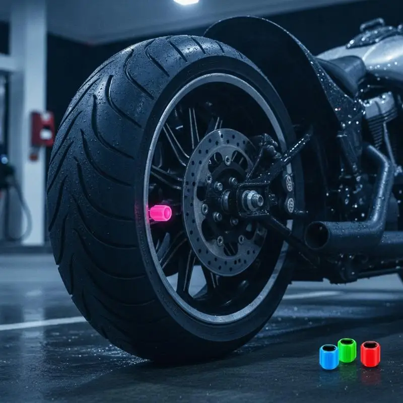 Glow In The Dark Tire Valve Caps Dustproof Easy Install Multicolor Fit for Cars Motorcycles Mountain Bikes view 4