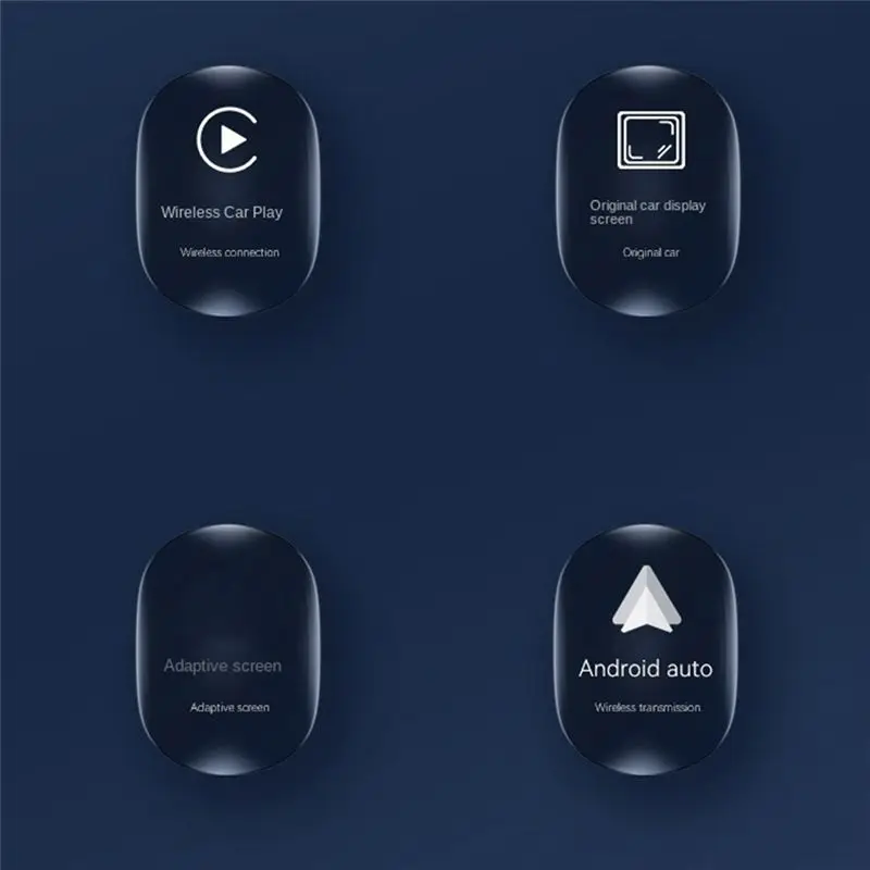 

ABSK-2 In 1 Wireless Carplay Android Adapter Wireless Adapter Car Adapter Convert Wired Android Auto To Wireless Box