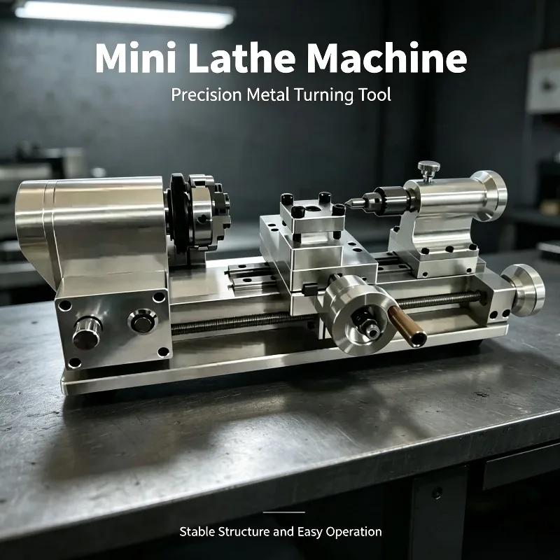 DIY Mini Lathe Multifunctional Household Woodworking Homemade Small Lathe Portable Desktop Micro-Lathe
