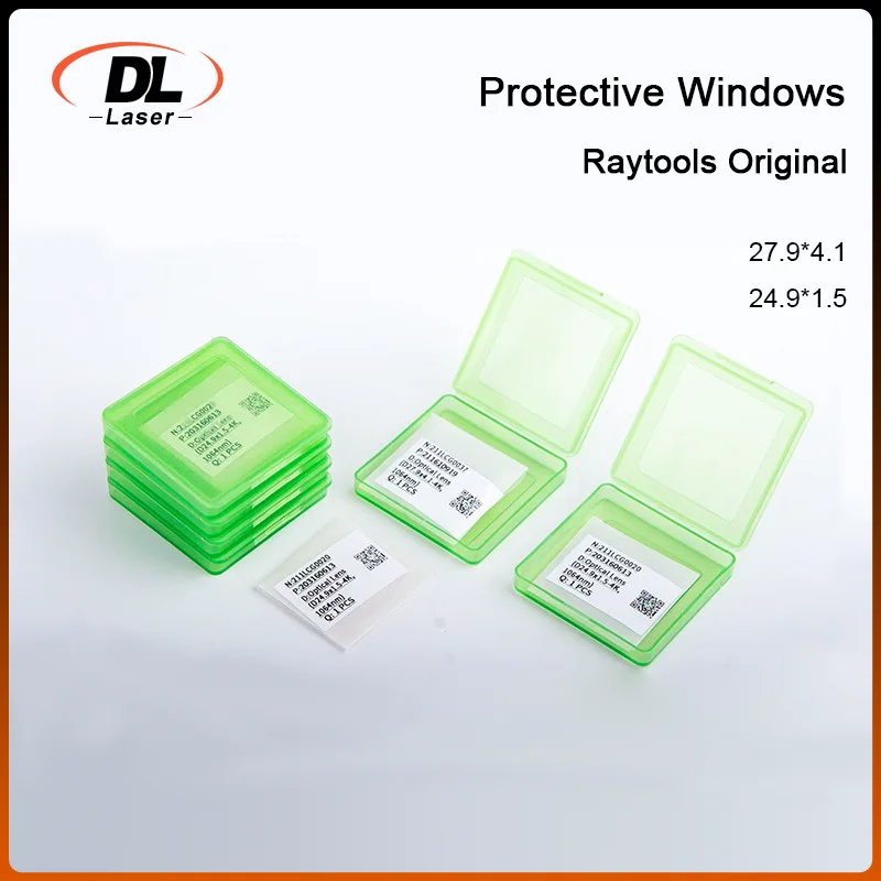 Raytools Original Laser Protection Window Lens Fiber Laser Lenses 27.9x4.1 24.9x1.5 Protective Windows for BM110 BM111 BT210