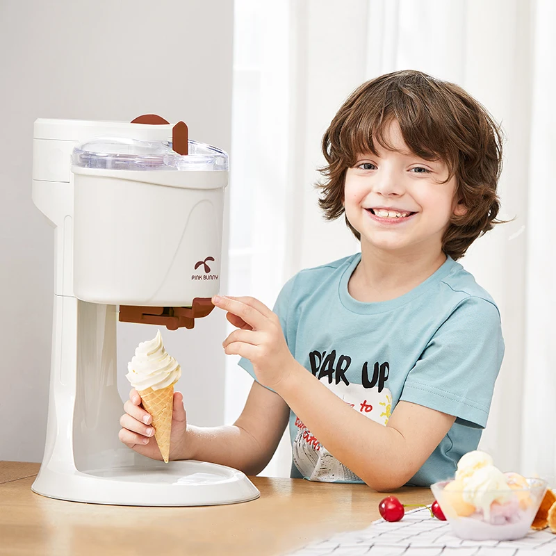 Electric Ice Cream Machine for home Slush Sundae Making Fruit-flavored Cone Smoothie