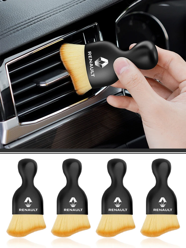 Car Interior Cleaning Tool Dashboard Air Outlet Soft Brush For Renault Megane 4 Twingo Clio Talisman Captur Trafic Kwid Scenic 2