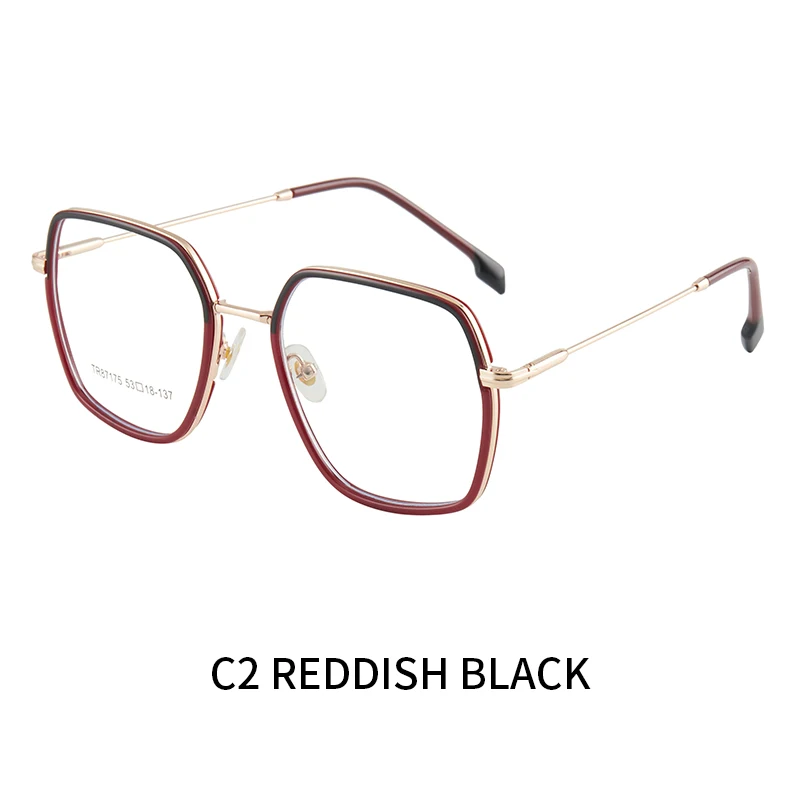 JMISUS Women Metal Prescription Glasses Square Progressive Optical Eyeglasses Anti-Blue Light Myopia/Hyperopia Eyewear