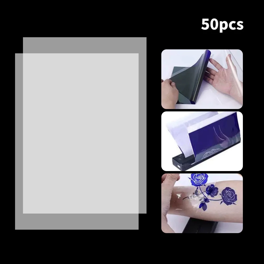 50pcs Transparent Transfer Paper, Clear Pattern Thermal Transfer Film Paper for Accurate Designs