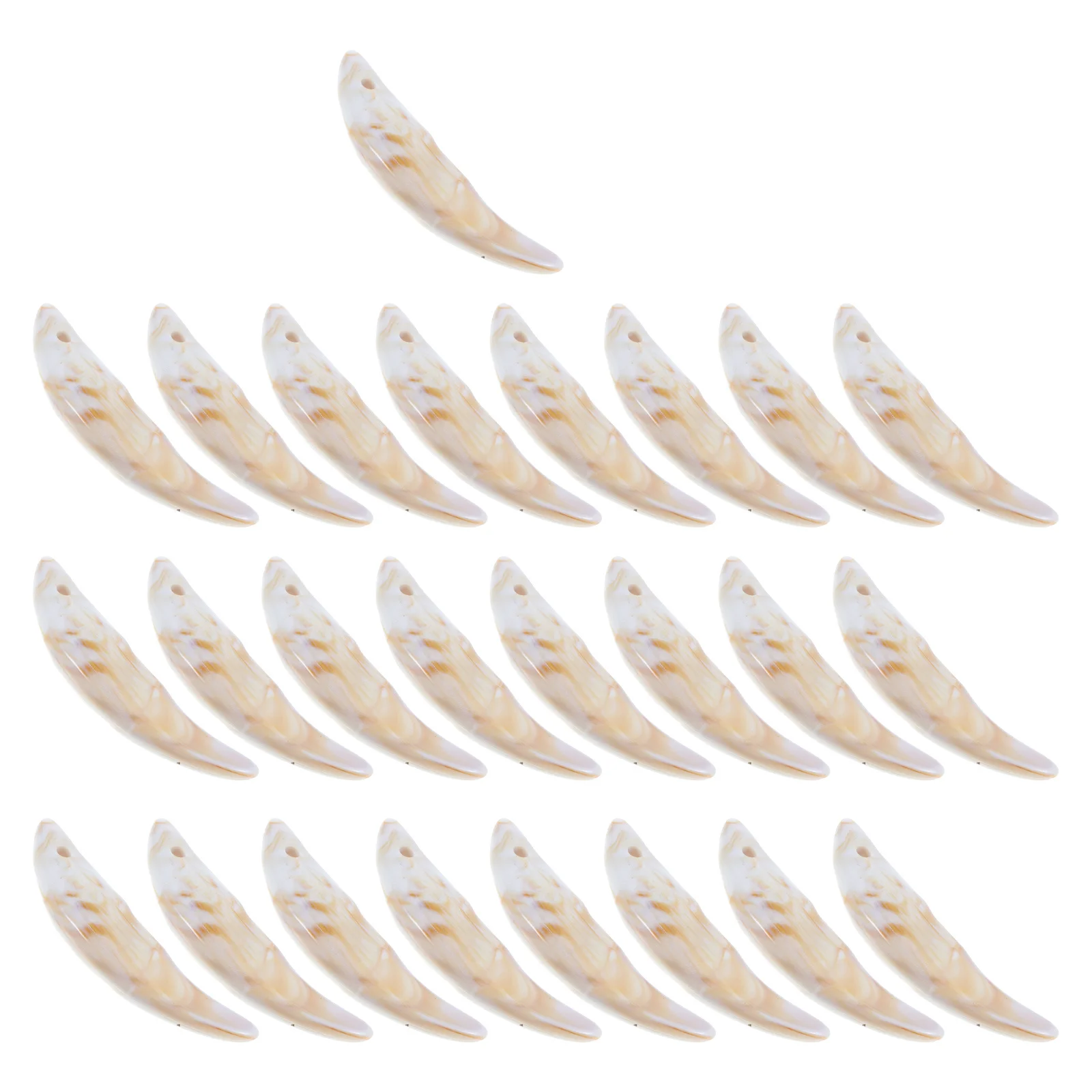 

25Pcs Plastic Wolf Fang Charms Teeth Shape Pendants for DIY Jewelry Making Necklace Bracelet Earring Craft Halloween Decorations