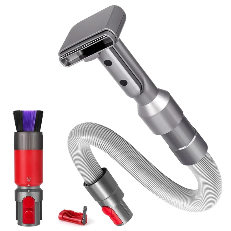 

Pet Dog Groom Tool + Dusting Brush + Flexible Extension Hose For Dyson V7 V8 V10 V11 V15 Vacuum Cleaner Brush