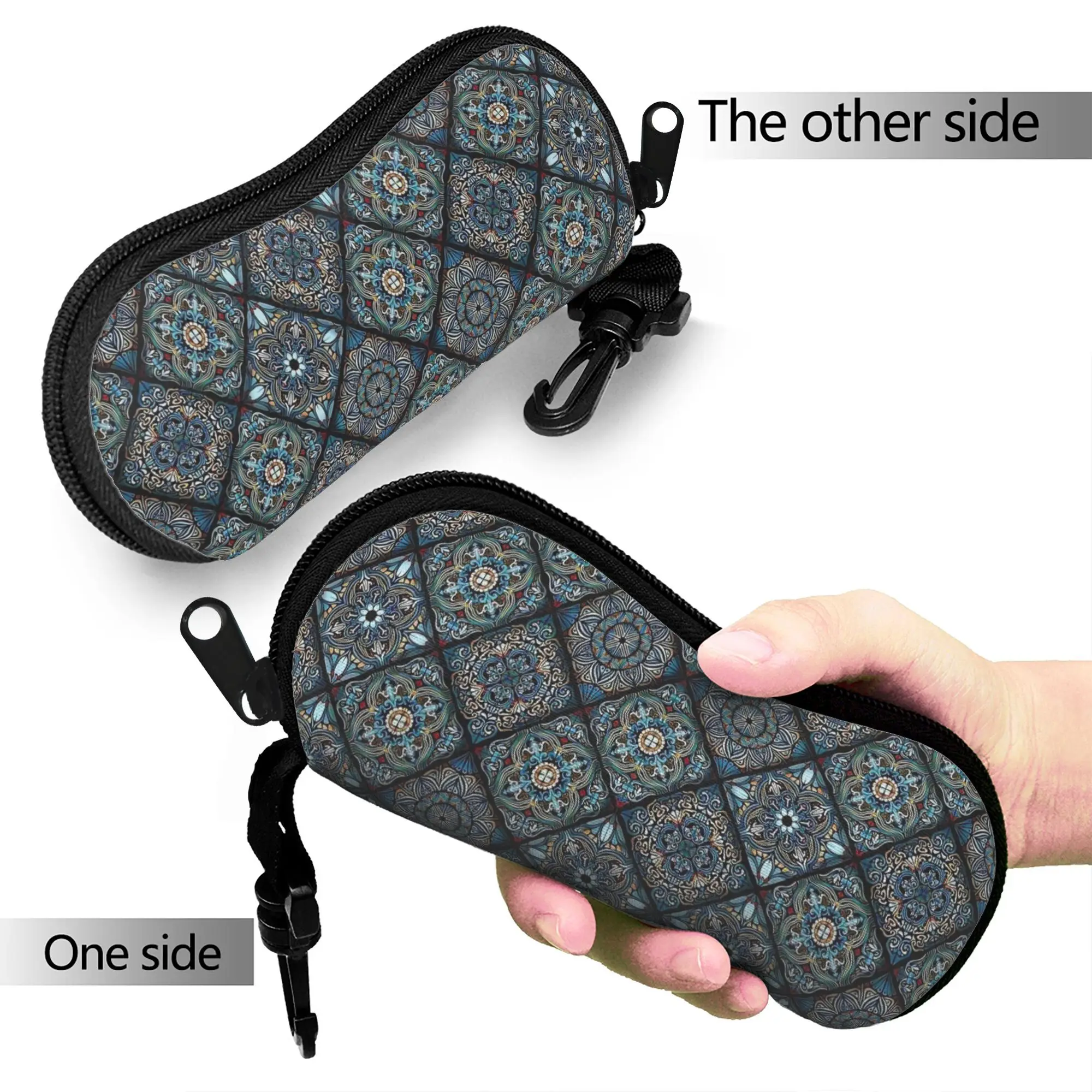Retro Bohemian Woven Pattern  Glasses Case Cover Men Women  Sunglasses Case Cute Portable Eyewear Accessory Outdoor Glasses Box