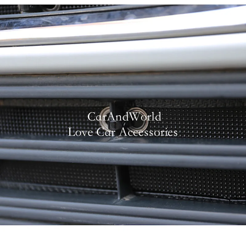 الفولاذ المقاوم للصدأ سيارة فحص الحشرات شبكة الجبهة مصبغة إدراج صافي غطاء الزخارف التصميم اكسسوارات لتويوتا هارير 2020-2025 #4