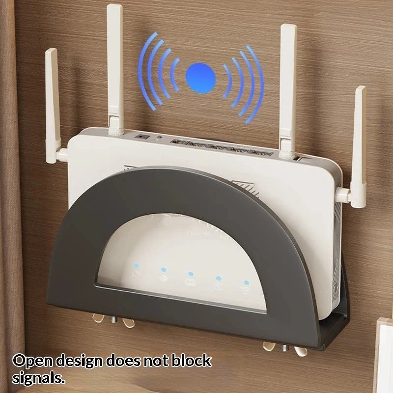 1Pc Wall Mount Router Storage Box WiFi Modem TV Box Holder Household Home Theater Equipment Organizer Shelf
