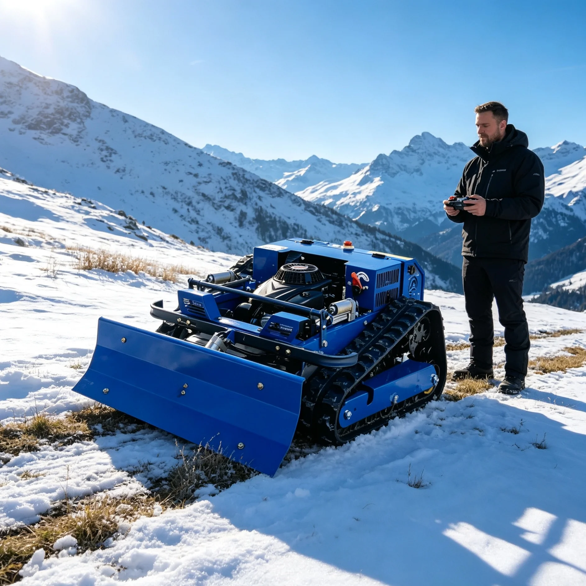 Customized single‑cylinder four‑stroke power engine, 550 snow shovel self propelled remote‑controlled lawn mower clears weeds
