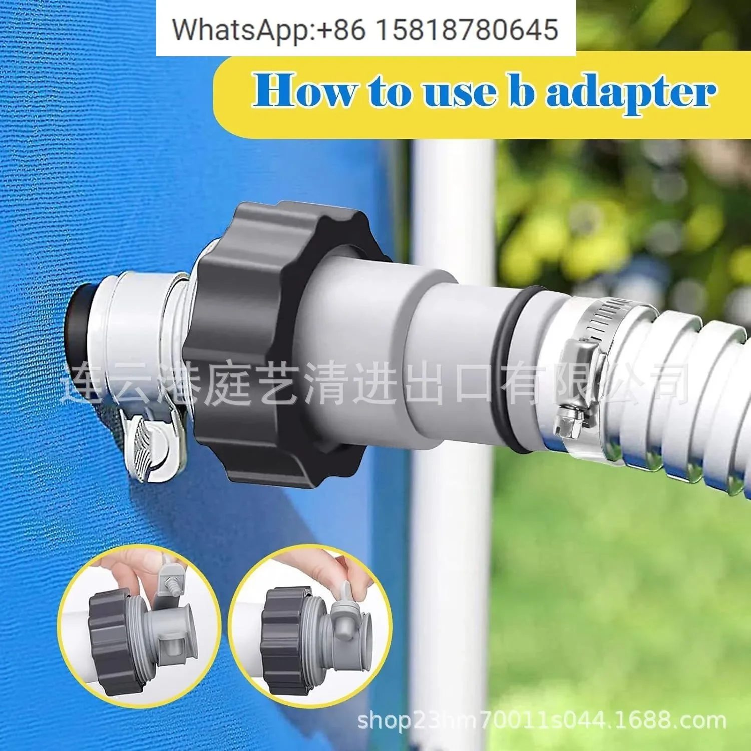 

For IN-TEX Pool Hose Adapter Pool Pump Hose Connector for 1.5 and 1.25 Inch Hoses