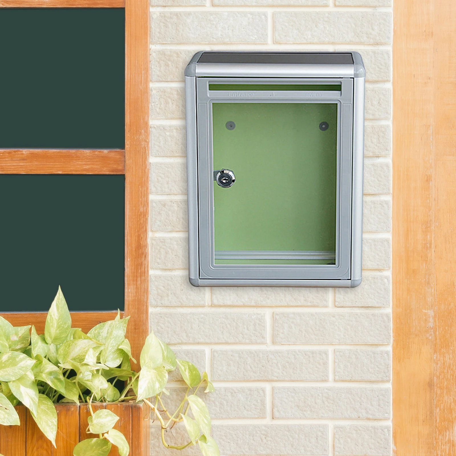 Wall Mounted Mailbox Newspaper Letterbox Multi Functional Decorative Metal Mail Box for outside Decorations Home Commercial Use