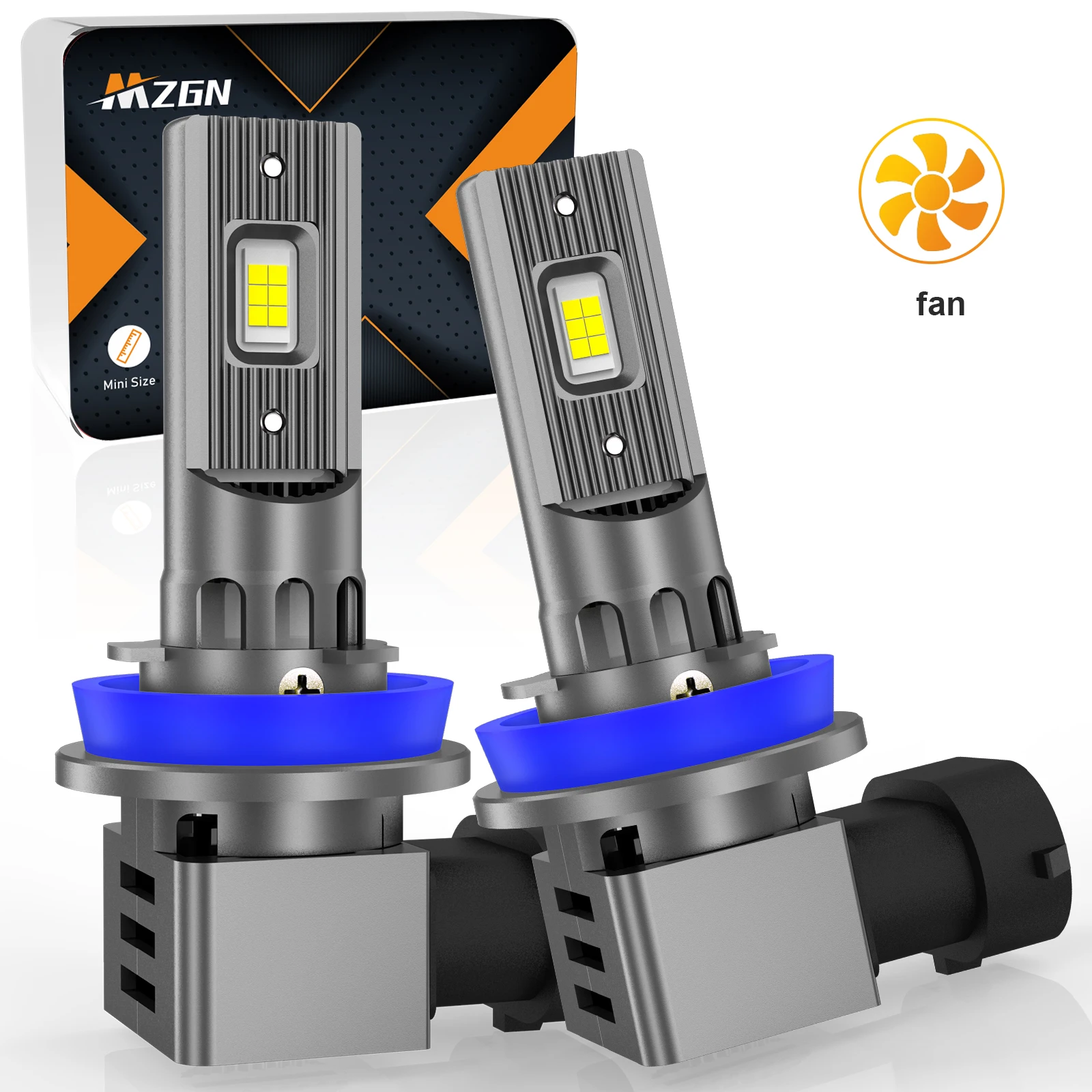 

MZGN 2Pcs 20000M H11 H9 H8 LED Headlight Canbus 9005 HB3 9006 HB4 CSP LED Headlamp Bulb 100W Turbo Auto Lamp 6000K 12V