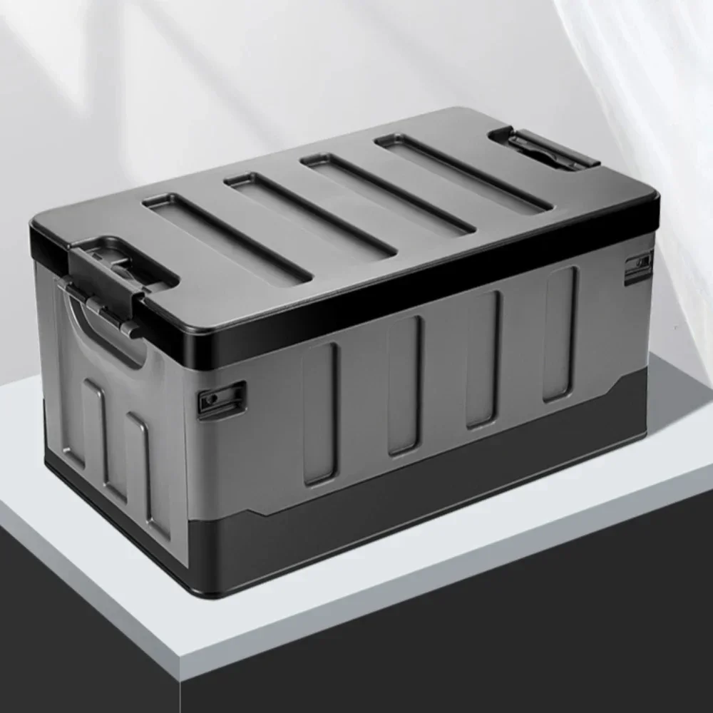 

1/2pcs large camping storage box, additional car trunk, portable waterproof car seat storage box, foldable storage box, plastic