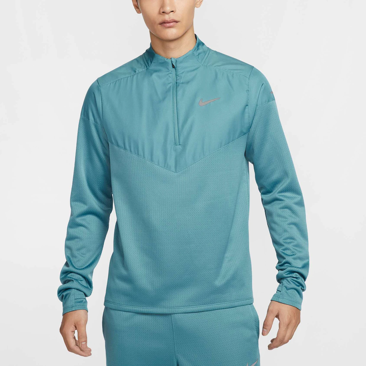 تي شيرت نايك الرسمي الجديد للرجال نصف سحاب طارد للماء بأكمام طويلة FZ1116-006