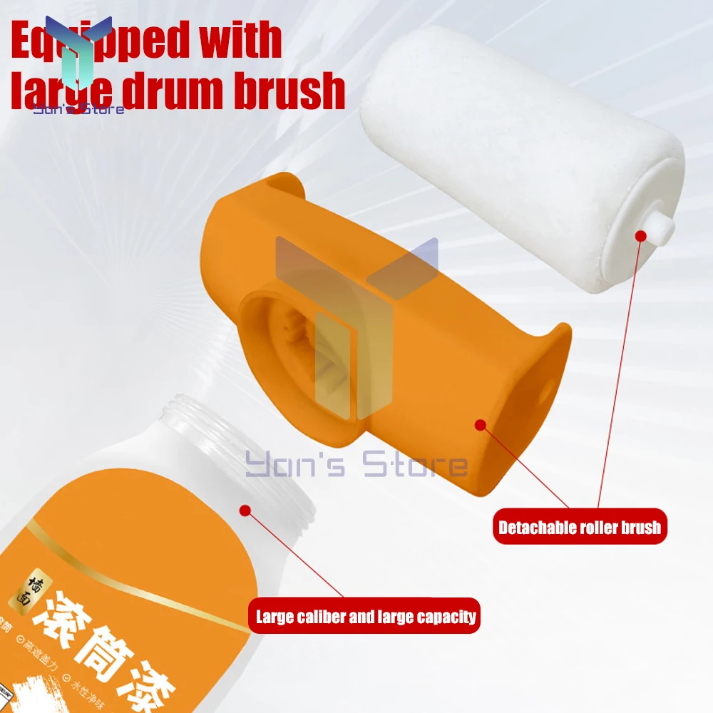 Hot Antibacterial Wall Paint Waterbased Repair Paint Net Household Latex Paint White Small Roller For Living Room Kitchen Tools