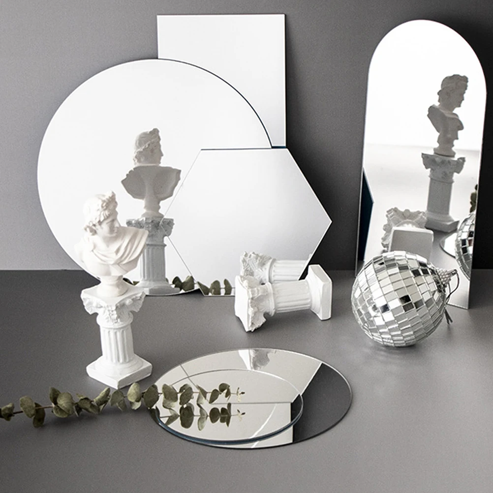 

2pcs Reflective Mirror Photo Props Shiny Jewelry Photography Accessories Durable Acrylic Background Tools For Studio