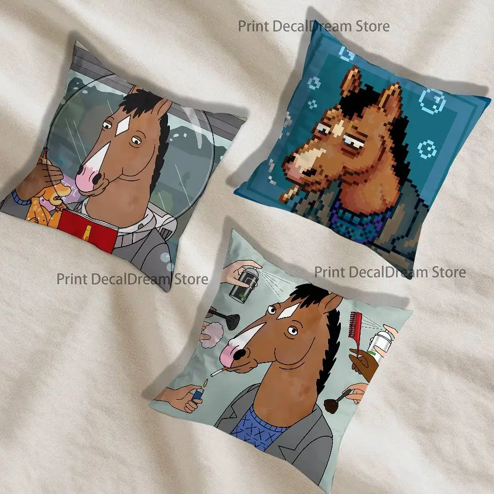 

B-BoJack H-Horseman Cushion For Bedroom Car Coffee Shop Room and Living Room Sofa Decorative Pillow Cover Case