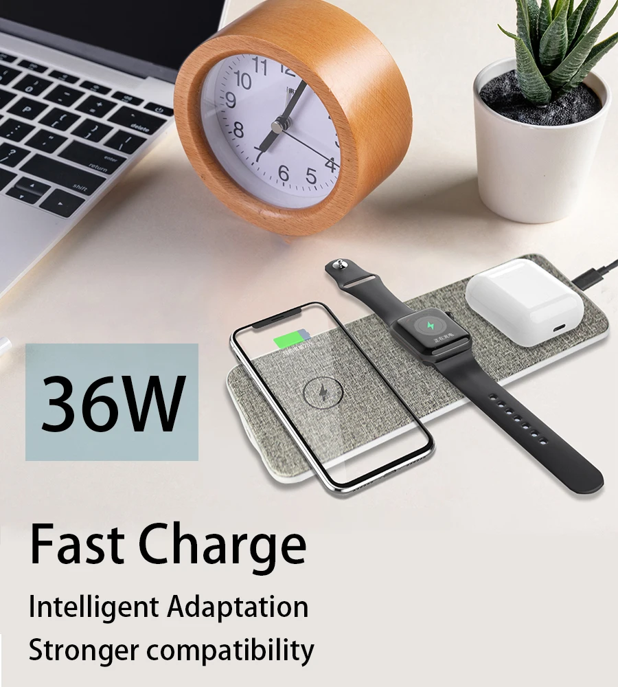 3 in 1 Multi-function 36W 15W Wireless Charger Station for Phone 13 14 Wireless Charge