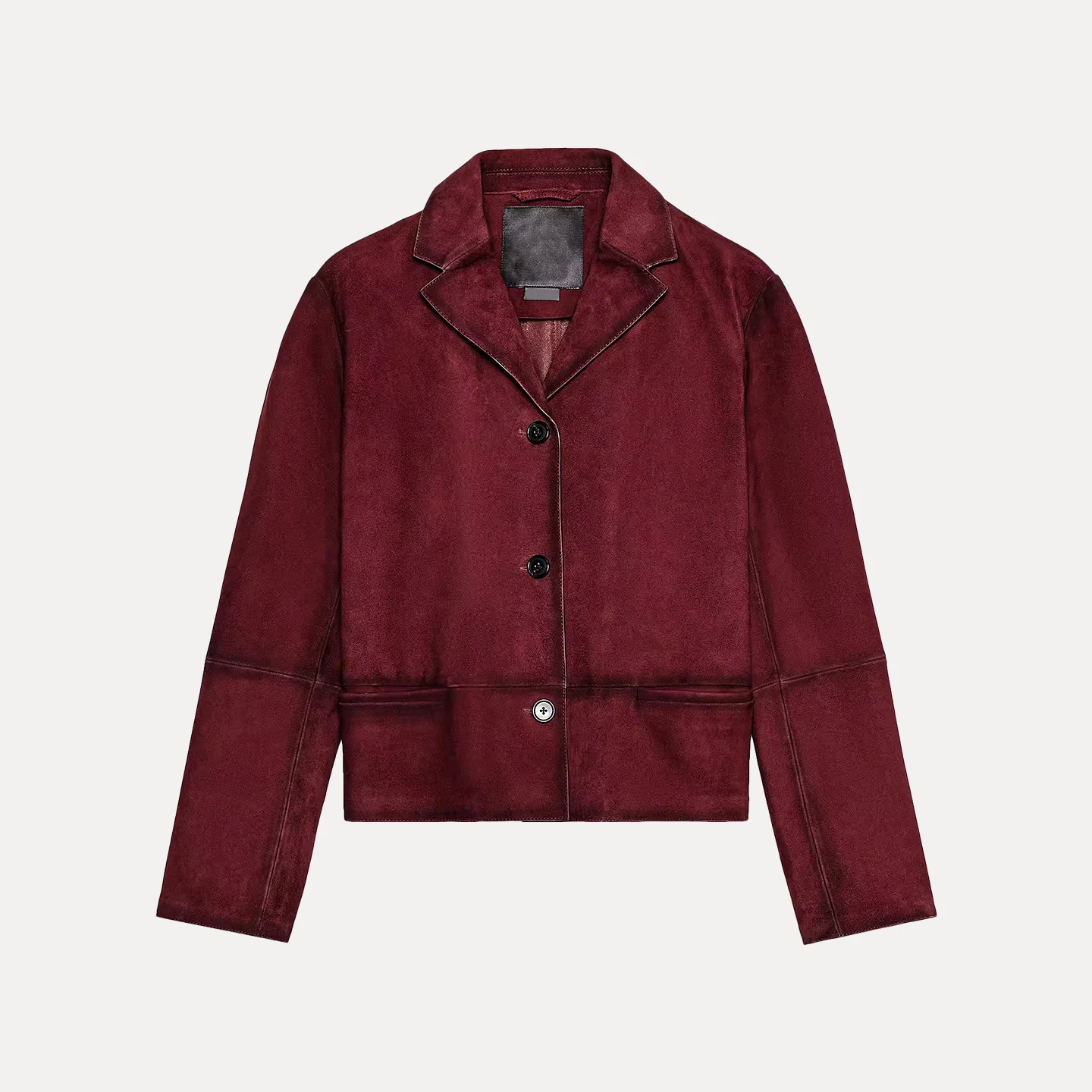 Faionable Velvet Leather Long Sve Suit Jaet Damen Sommer 2025, Z, lockere Passform, atmungsaktiv, Orth-Mantel, Knopfverschluss